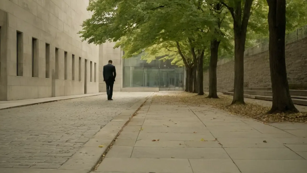 Hier ist eine mögliche Antwort:Graues Gebäude, stille Stadt, subtile Reflexion. (Fachwerkgebäude, ruhige Stadt, subtile Reflexion)