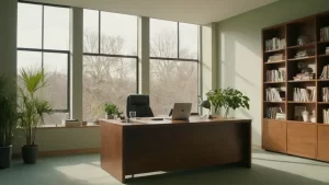 Hier ist eine kurze Option:Helles Büro