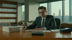 Hier ist eine prägnante Option:Ein tristes Büro