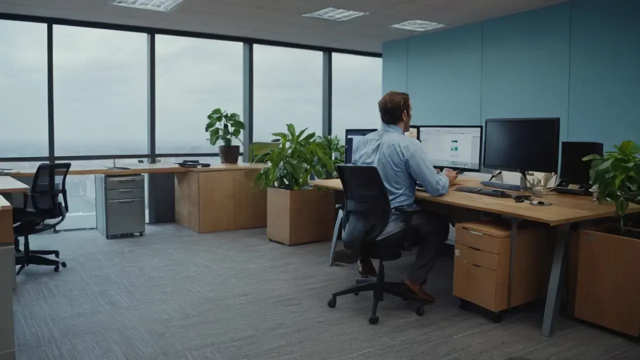 Hier ist eine mögliche Antwort: Ruhevolles Büro