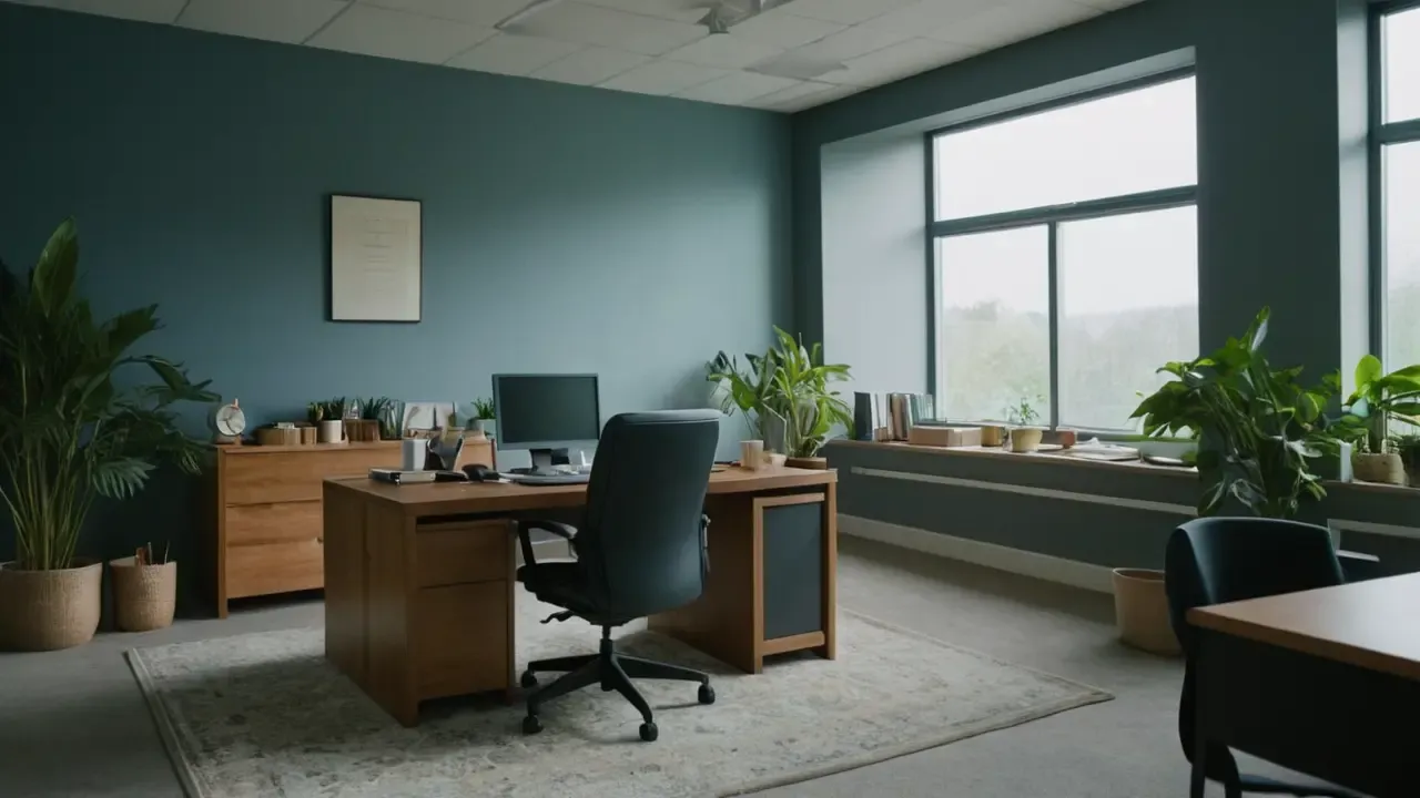 Hier ist eine Option:Ruhevolles Büro