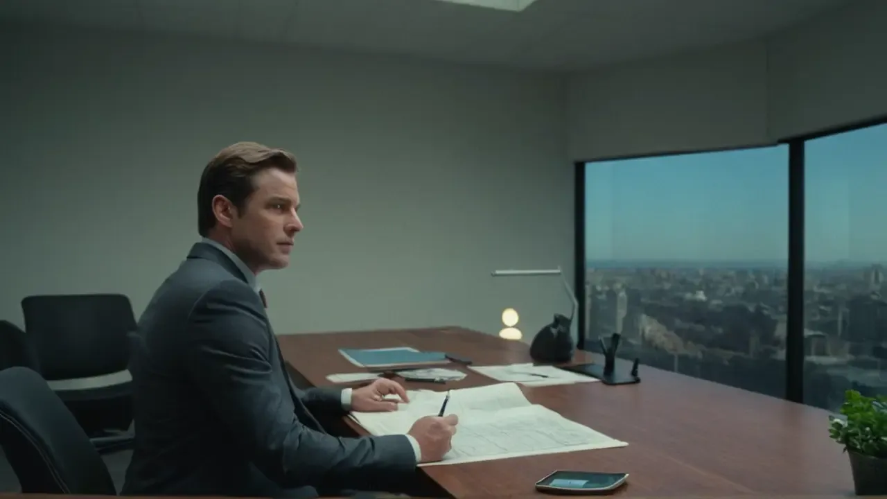 Hier ist eine mögliche Antwort:„Professionelle Beleuchtung, ruhige Arbeitsumgebung.“