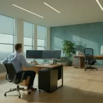 Hier ist eine prägnante Antwort:Moderne Büroräume