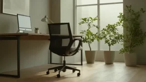 Hier ist eine kurze Beschreibung auf Deutsch:Helles Büro – Licht