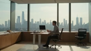 Hier ist eine kurze Antwort:Modernes Büro: Fokus