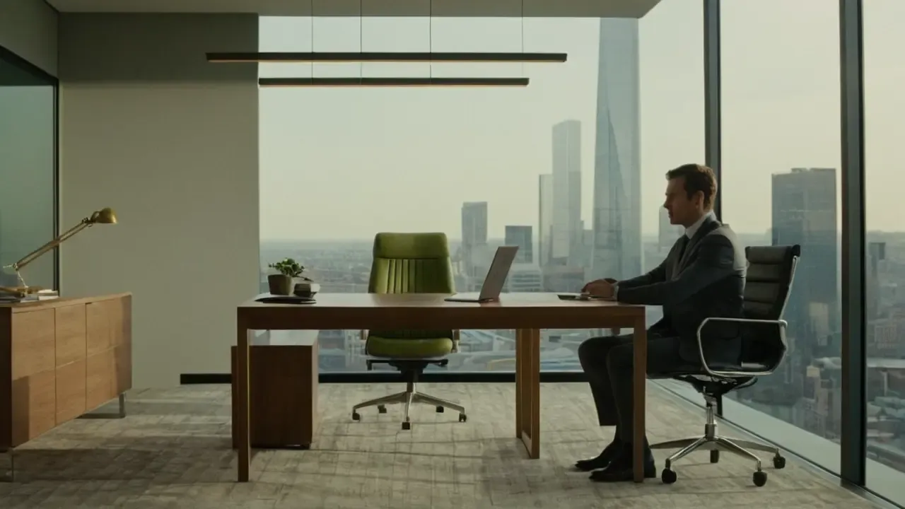 Hier ist eine mögliche Antwort:„Moderne Bürostimmung