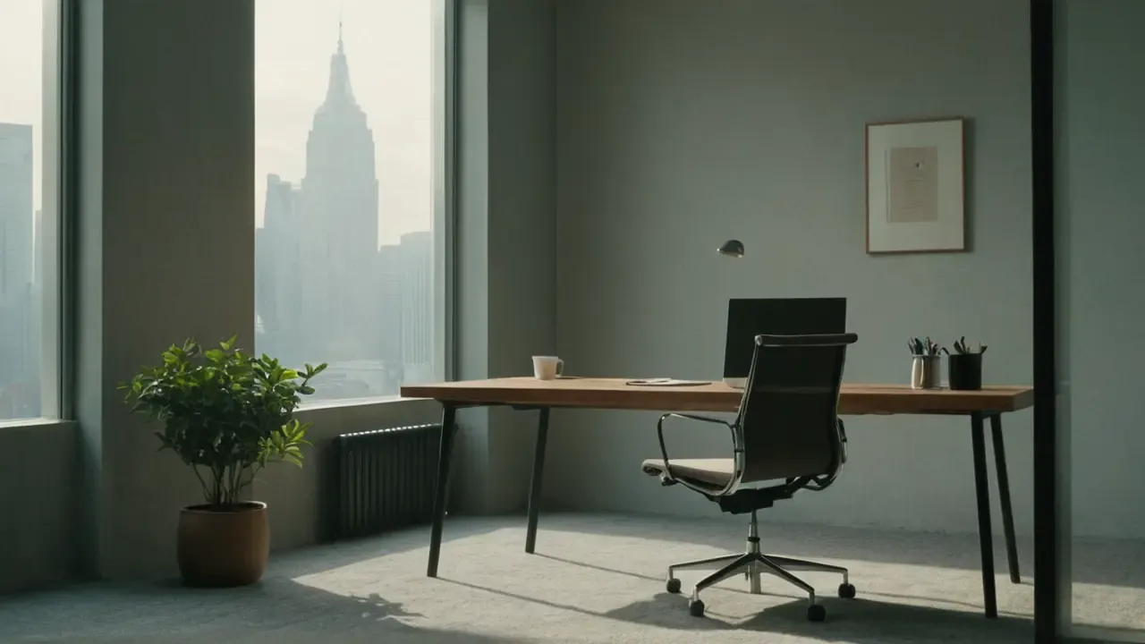 Hier ist eine mögliche Antwort:Licht durchflutet modernes Büro