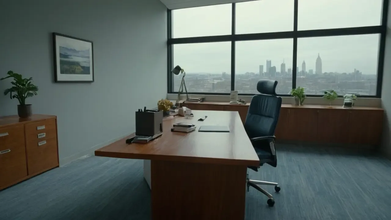 Hier ist die Antwort auf Deutsch:Modernes Büro: Licht